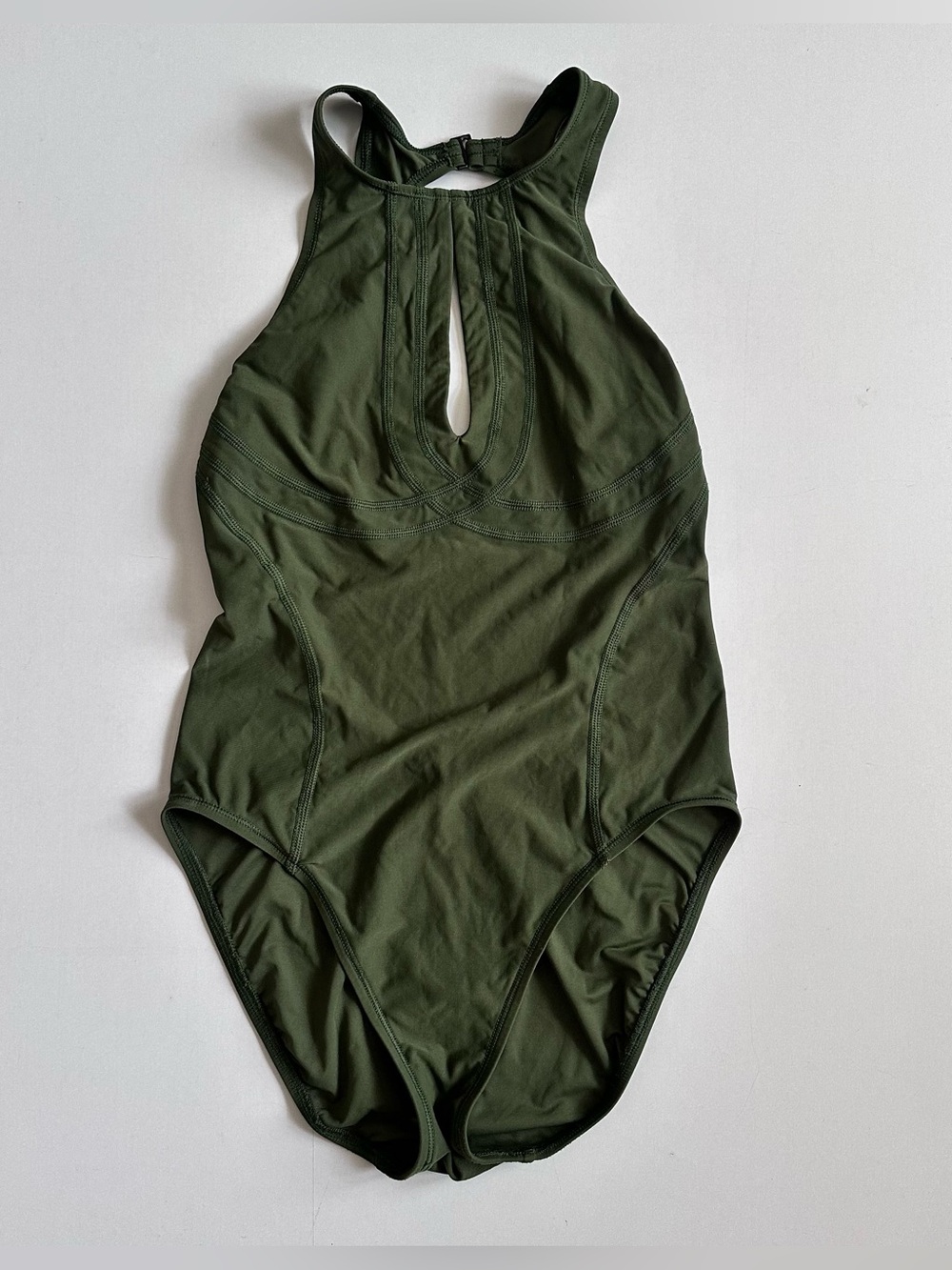 Everything But Water Olive Green Halter Swimsuit Size 6